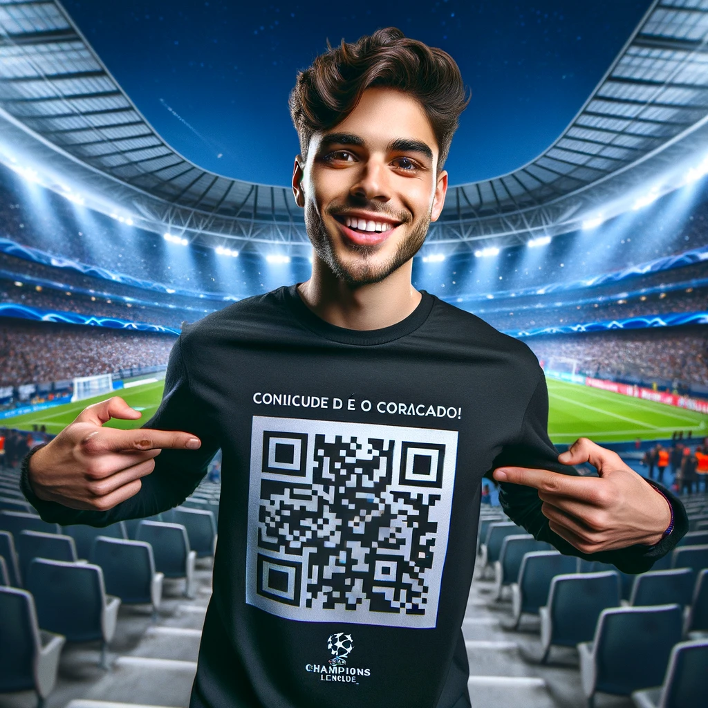 camiseta qr partido futbol